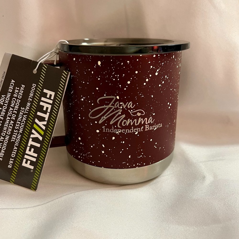 Java Momma Independent Barista FIFTY/FIFTY Stainless Steel Insulated Camp Mug